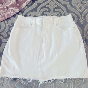 White Denim Cutoff skirt
